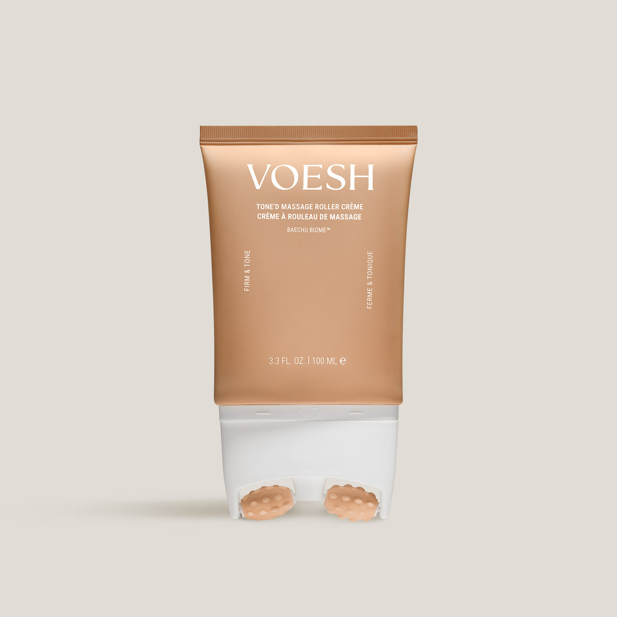 روغن کرم سفت‌کننده و لیفت‌کننده بدن Voesh New York Tone'D Body Firming Roller | حجم ۱۰۰ میلی‌لیتر  روغن کرم لایه‌بردار و صاف‌کننده بدن